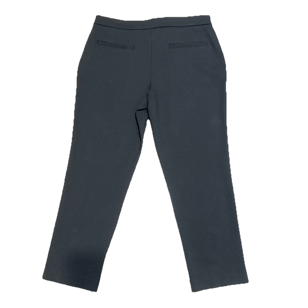 Lauren Ralph Lauren Stretch Ponte Straight Leg Crop Pants Sz:L Black Ankle Pants - Picture 3 of 12